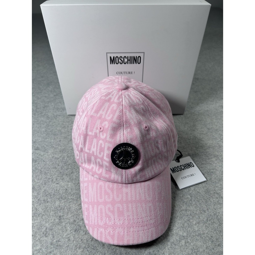 Palace x Moschino Couture Authentic Rare 2022 Pink 6 Panel Cap In Box NWT